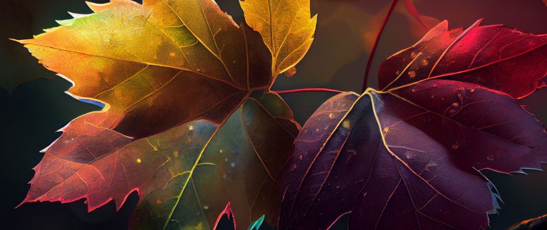 magical leaf created using AI Generative Technology